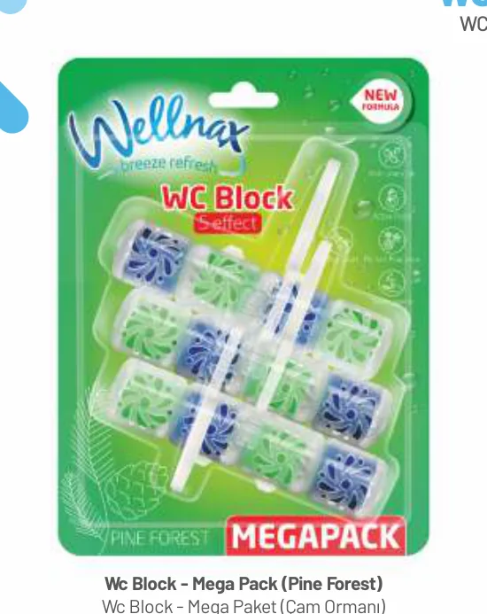 Wellnax WC Blok Mega Paket 3x50 gr